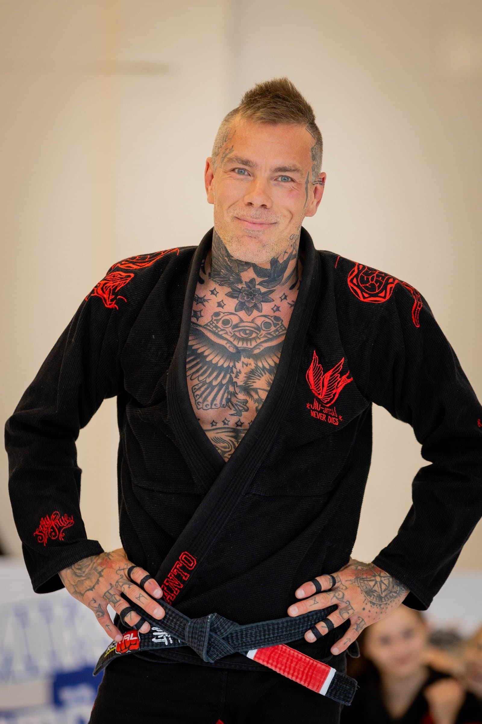 Miko Hytönen in his black belt gi